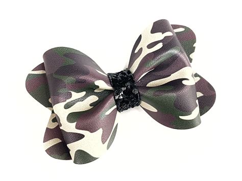 Camouflage Hair Bow Army Camo Bow Fall Bows Autumn Bow Etsy