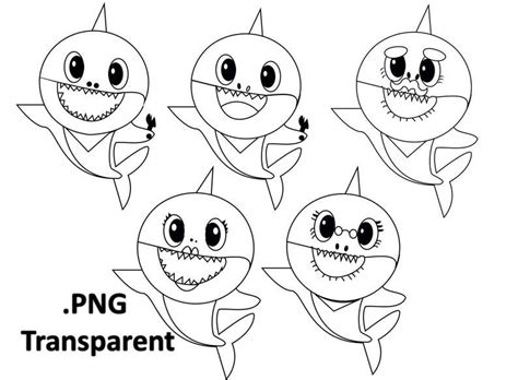 Baby shark halloween coloring pages super simple. Baby Shark outline. Use the printable outline for crafts | Etsy | Shark coloring pages, Baby ...