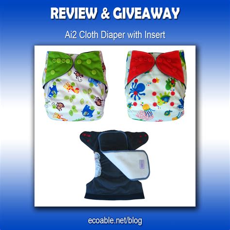 Review And Giveaway Charcoal Bamboo Ai2 Cloth Diaper With Insert