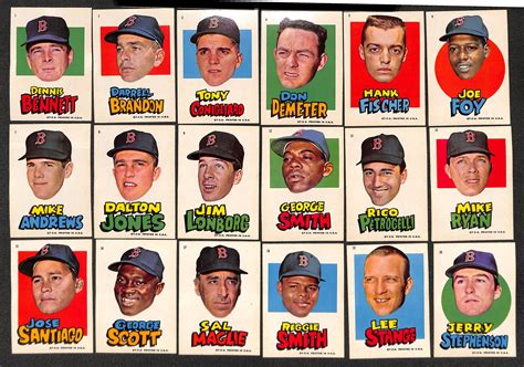 Lot Detail 1967 Topps Boston Red Sox Sticker Partial Set 29 Of 33