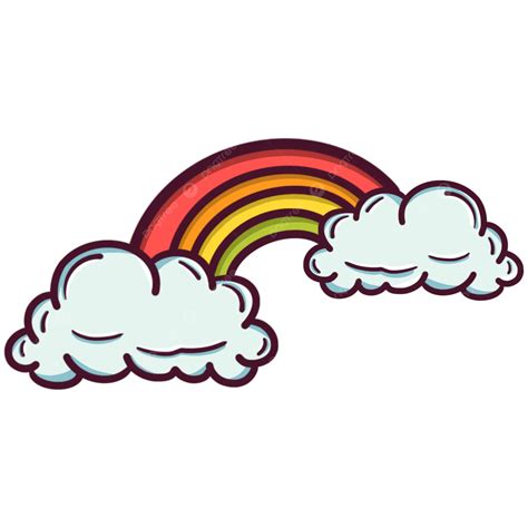 Beautiful Rainbow Cloud Illustration Rainbow Cloud Sky Png