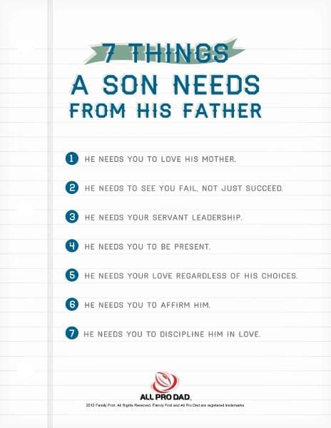7 Things A Son Needs From His Father All Pro Dad All Pro Dad