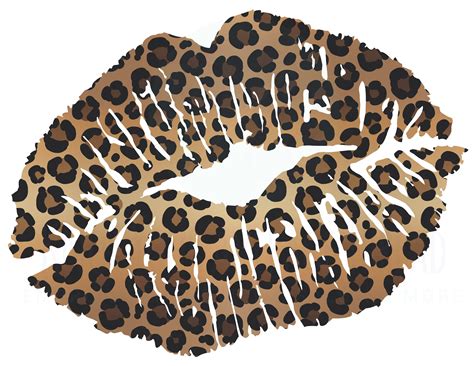 Cheetah Leopard Print Lips Png For Sublimation Or Print Etsy