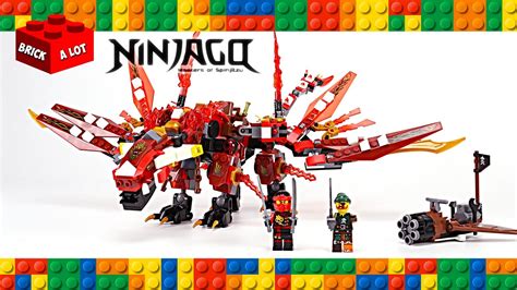 Lego Ninjago Kais Skybound Dragon Unofficial Set Speed Build Youtube