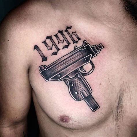 Gangster Chest Tattoos Designs