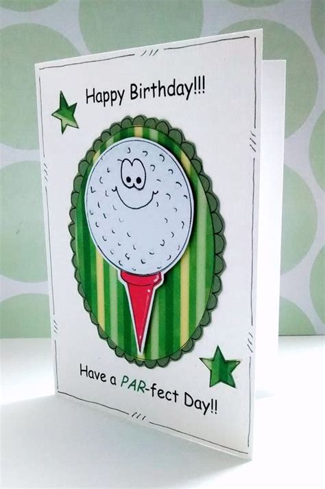 Birthday Card Golf Ball Personalised By Craftymushroomcards Birthday