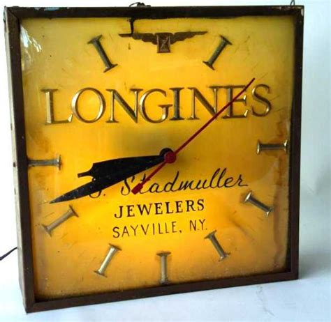 Longines Watch Advertising Lighted Wall Clock
