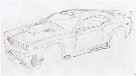 Josiahs Drawings How To Draw A Muscle Car