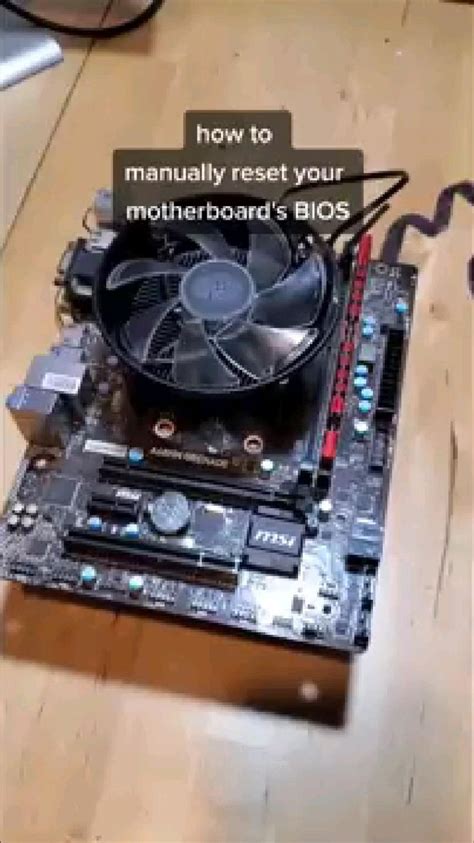 Hw To Manually Reset Your Motherboard Bios Motherboard Trick