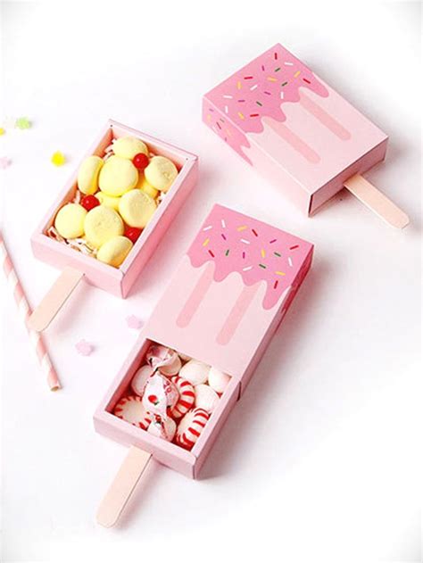 Ice Cream Shaped Candy Box Pcs Bakeware Multicolor One Size