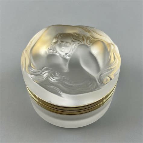 Lalique Daphne Nude Woman Crystal Hinged Round Trinket Box My Xxx Hot Girl