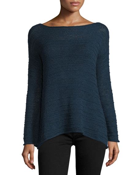 Donna Karan Easy Long Sleeve Sweater Deep Indigo