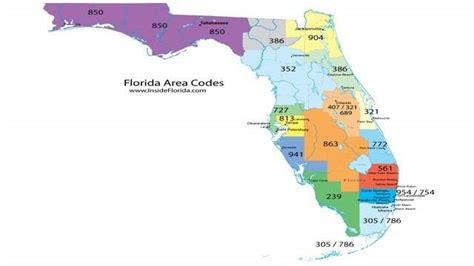 Area Codes Map Florida