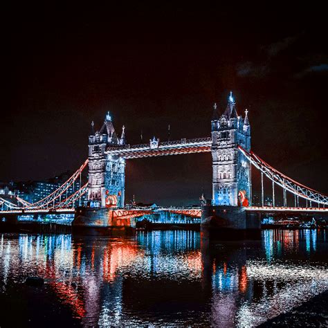 London Tower Bridge Night View By Skyline Prints Tenstickers