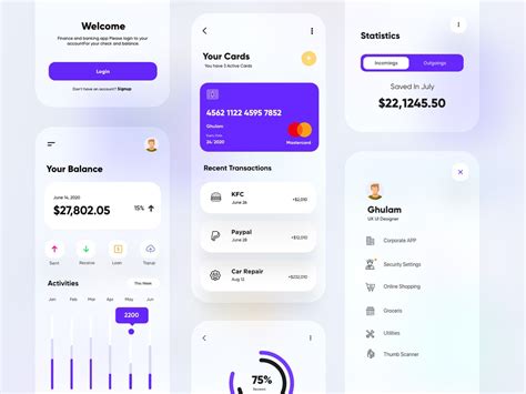 Banking And Finance App Ux Ui Design By Ghulam Rasool 🚀 For Cuberto On