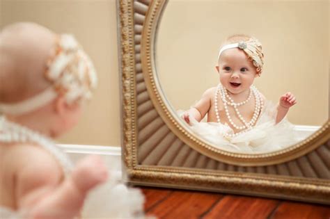 Northeast Ohio Baby Photography Mirror Tutu Pearls