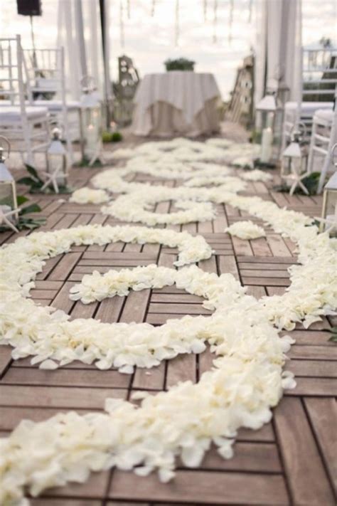 25 Romantic Wedding Aisle Petals Decor Ideas Weddingomania