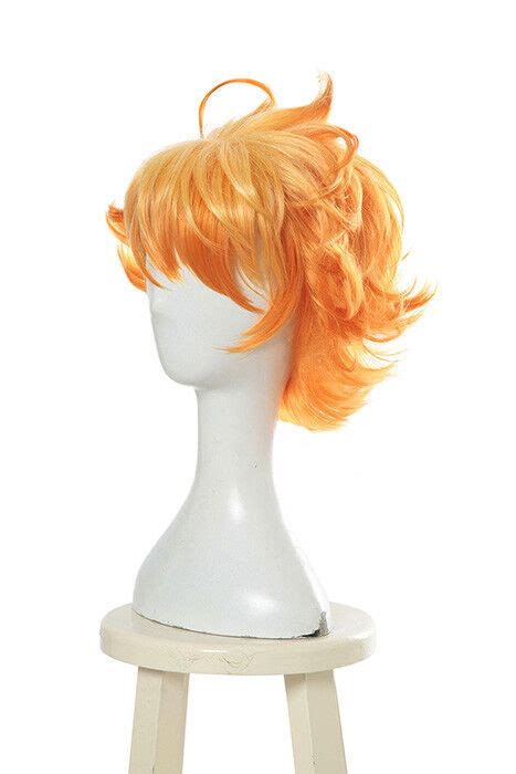 The Promised Neverland Emma Cosplay Wig Short Orange Ombre Hair