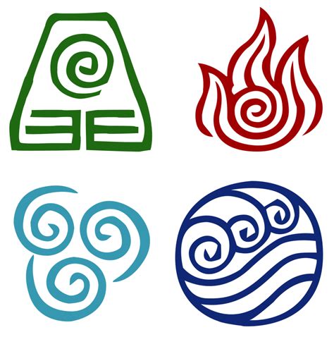 Avatar The Last Airbender Element Symbols By Dglproductions On Deviantart