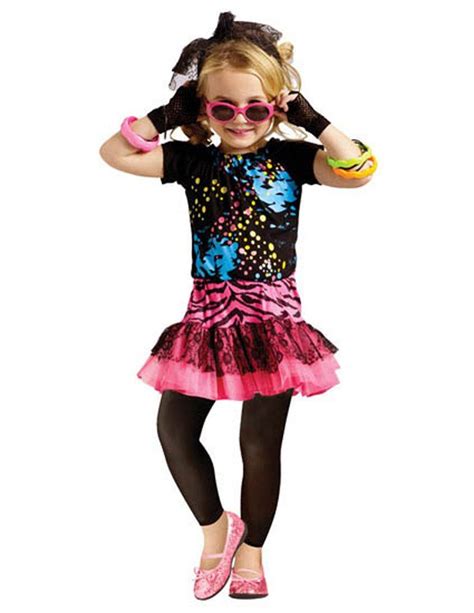 80s Pop Party Child 4 6 Kids Girls Costume Pop Star Costumes 80s