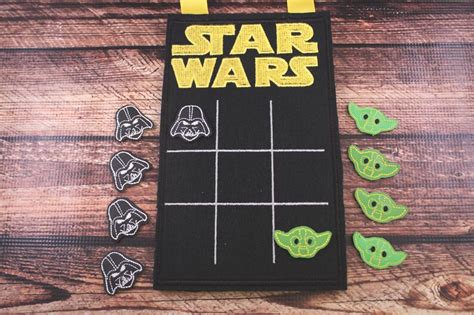 Embroidered Star Wars Inspired Travel Tic Tac Toe Board Etsy
