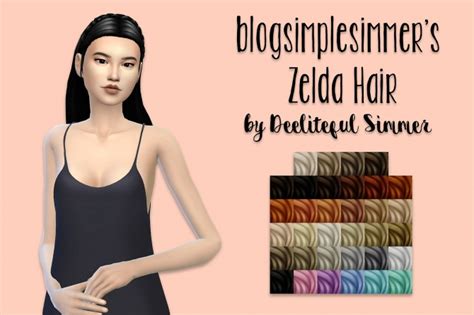 Blogsimplesimmer ‘s Zelda Hair Recolors At Deeliteful Simmer Sims 4