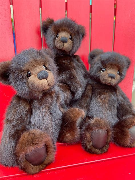 Vintage Mink Bears By Kathy Myers