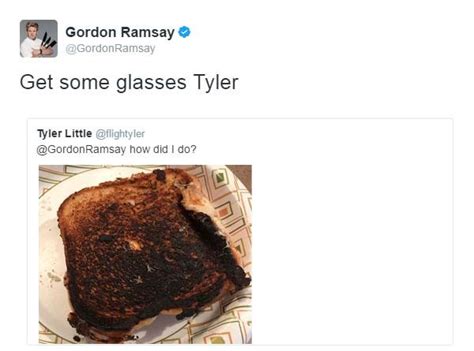 Because we glasses people need love too! gordon ramsay twitter funny burnt toast glasses | Gordon ramsay, Gordon ramsay twitter, Ramsay