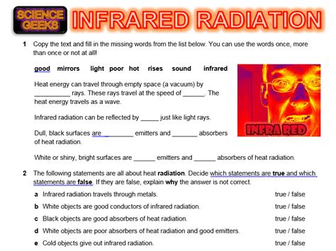 Ks3 Physics Heat Transfer Infrared Radiation Teaching Resources