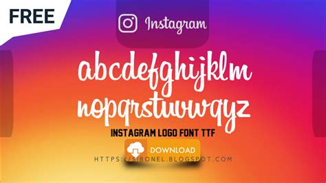 Free Download Font Logo Instagram Blog Sibonel