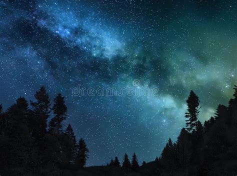 Starry Night Sky Stock Photo Image Of Infinite Milky