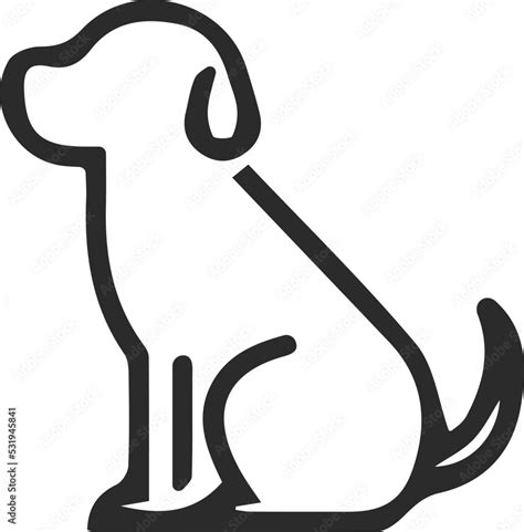 Dog Icon Pet Dog Symbol Vector Stock Vector Adobe Stock
