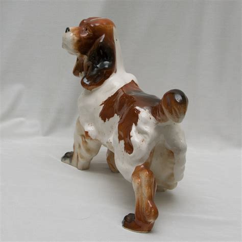 Large Vintage Spaniel Dog Figurine By Wales Made In Japan From