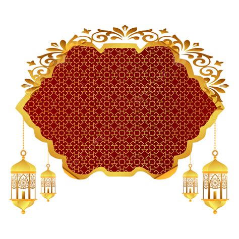 Luxury Ramadan Kareem Islamic Label Banner Vector Islamic Ramadan