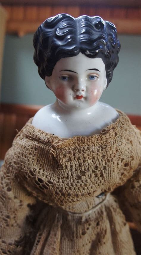 Antique German Porcelainchina Head Childs Doll Hand Painted 1800s
