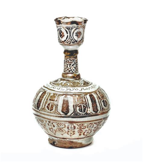 bonhams a kashan lustre pottery bottle persia 13th century