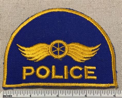 Vtg 1950s Motorcycle Police Twill Embroidered Uniform Badge Patch Wheel