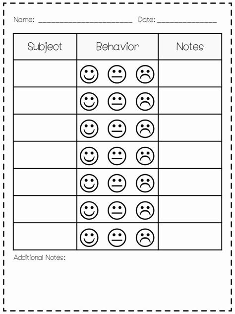 Behavior Chart For Classroom Printable Printable Party Palooza