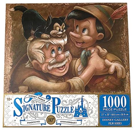 Disney Parks Pinocchio Geppetto Figaro Signature 1000 Piece Jigsaw