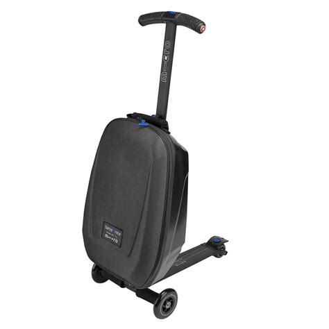 Micro Eazy Ride On 3in1 Suitcase Black Micro Scooter Luggage Micro