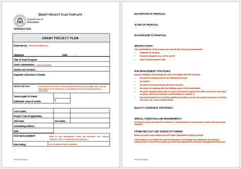 Project Plan Templates 18 Free Sample Templates My Word Templates