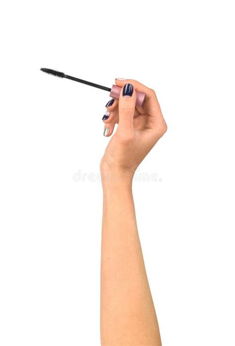 Mascara Brush In Hands Of Women Isolated Stock Image Image Of Macro