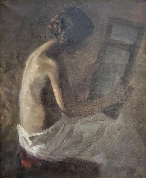 Portrait Femme Nue Tableau Peinture Huile Sur Toile Nude Fempale Oil