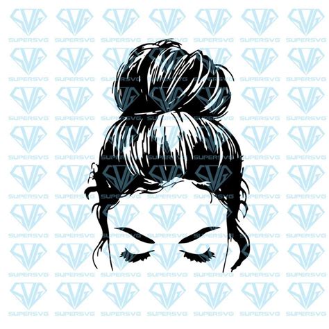 Download Messy Bun SVG Files For Silhouette, Files For Cricut, SVG ...