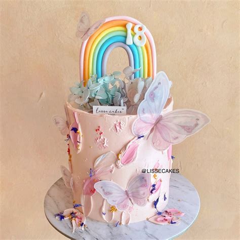 Kellys Rainbow Butterfly Cake