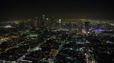 5k Stock Footage Aerial Video Of Downtown Los Angeles Skyscrapers Seen