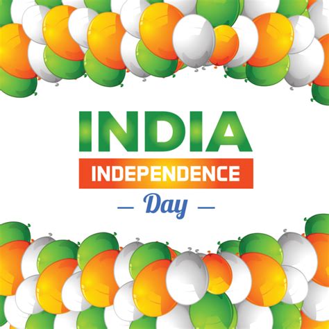 India Independence Day With Balloon, India Independence Day, Balloon, India Colors PNG and ...