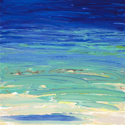 Abstract Ocean Painting Ao 6 Thomas Deir Honolulu Hi Artist