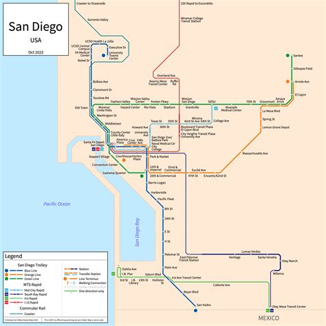 Metro Route Atlas San Diego California Usa
