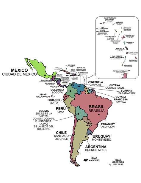 Mapa De Am Rica Con Nombres Para Imprimir My Xxx Hot Girl